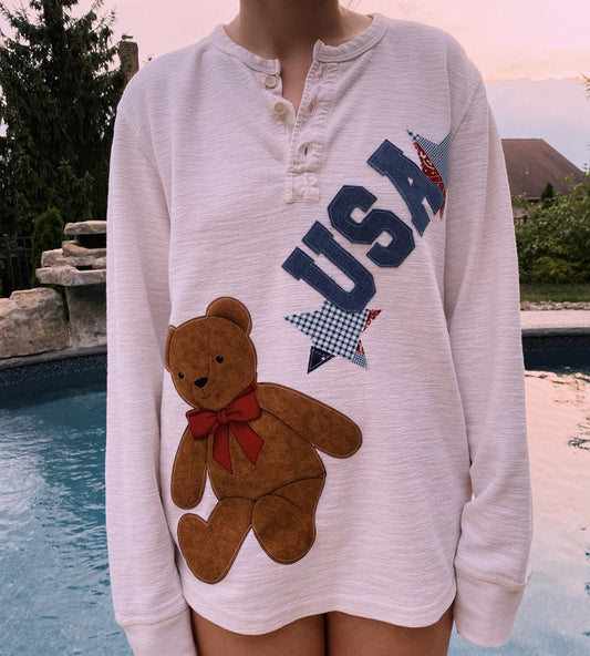 USA Bear Button Up